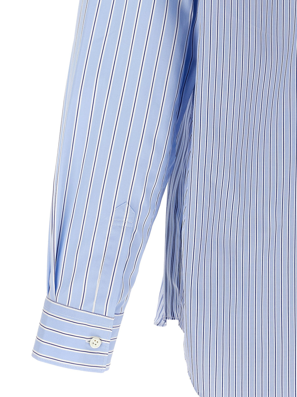 Comme Des Garçons Blue Cotton Blouse
