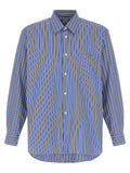 Comme Des Garçons Blue Cotton Blouse