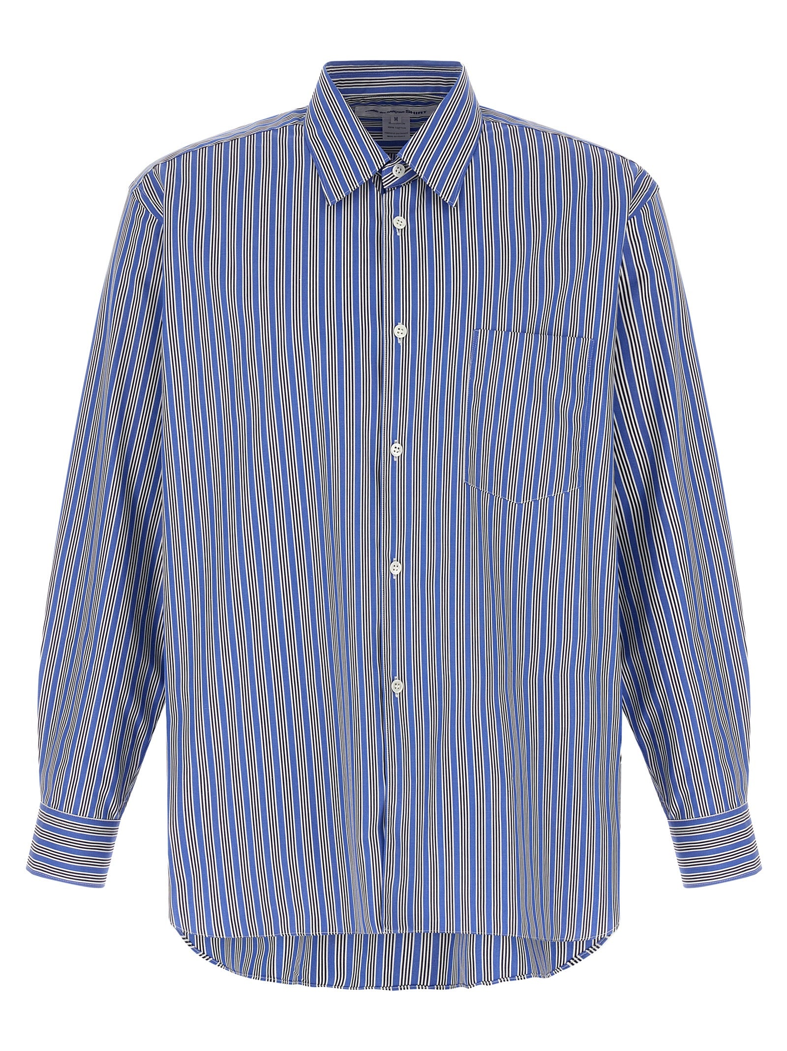Comme Des Garçons Blue Cotton Blouse