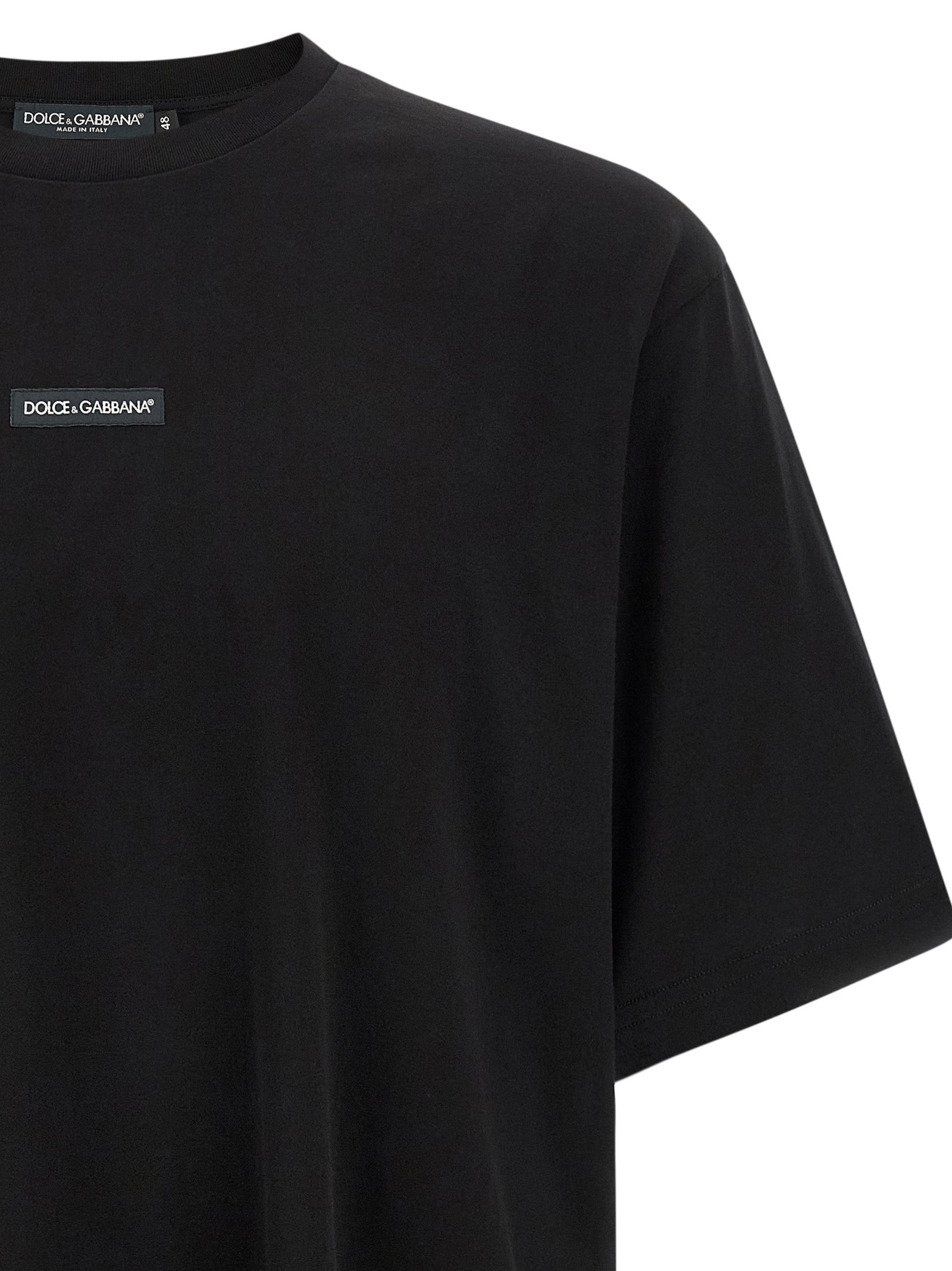 Dolce & Gabbana Black Cotton T-Shirt