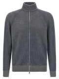 Brunello Cucinelli Blue Cashmere Cardigan