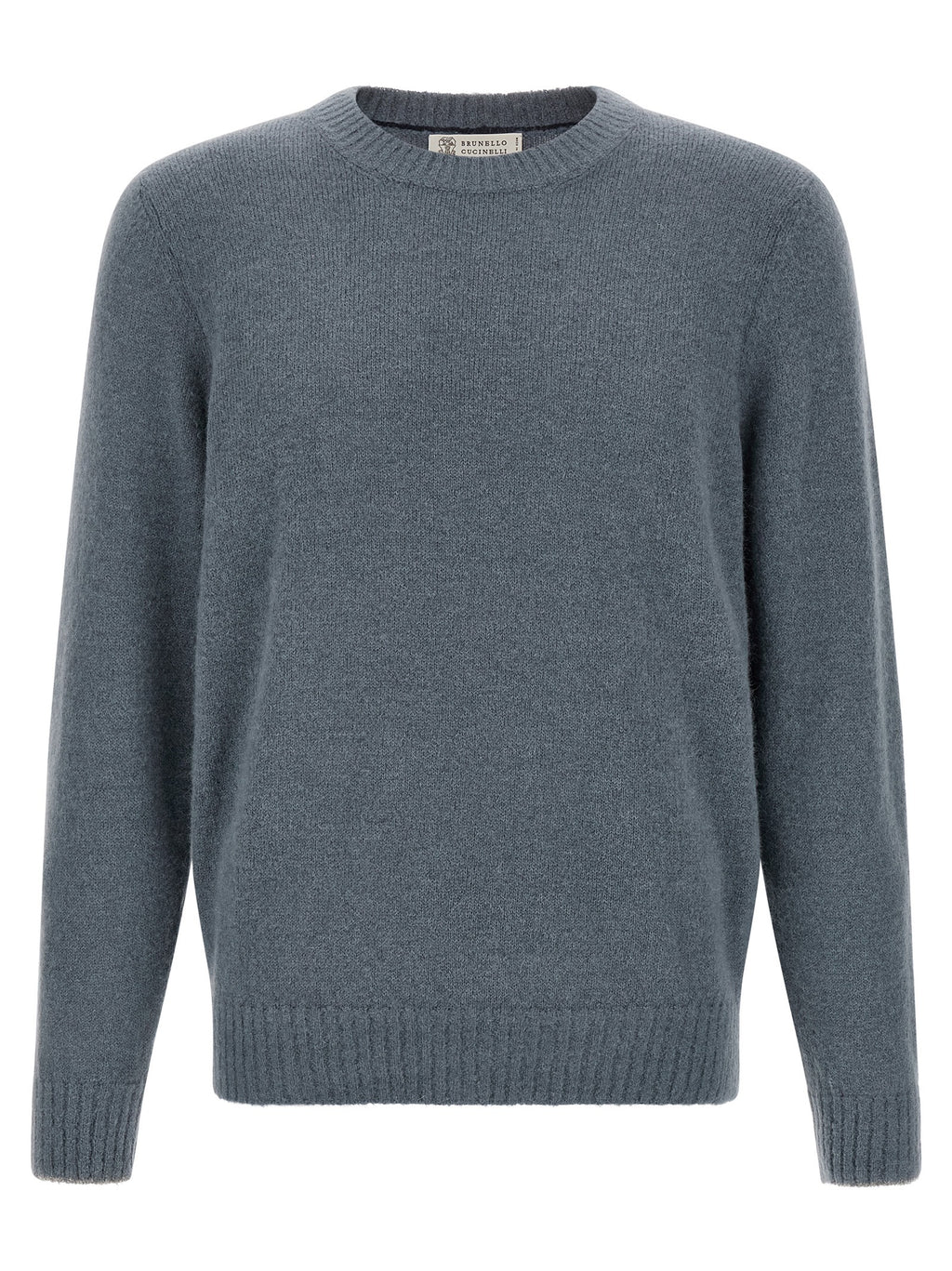 Brunello Cucinelli Blue Alpaca Leather Cardigan