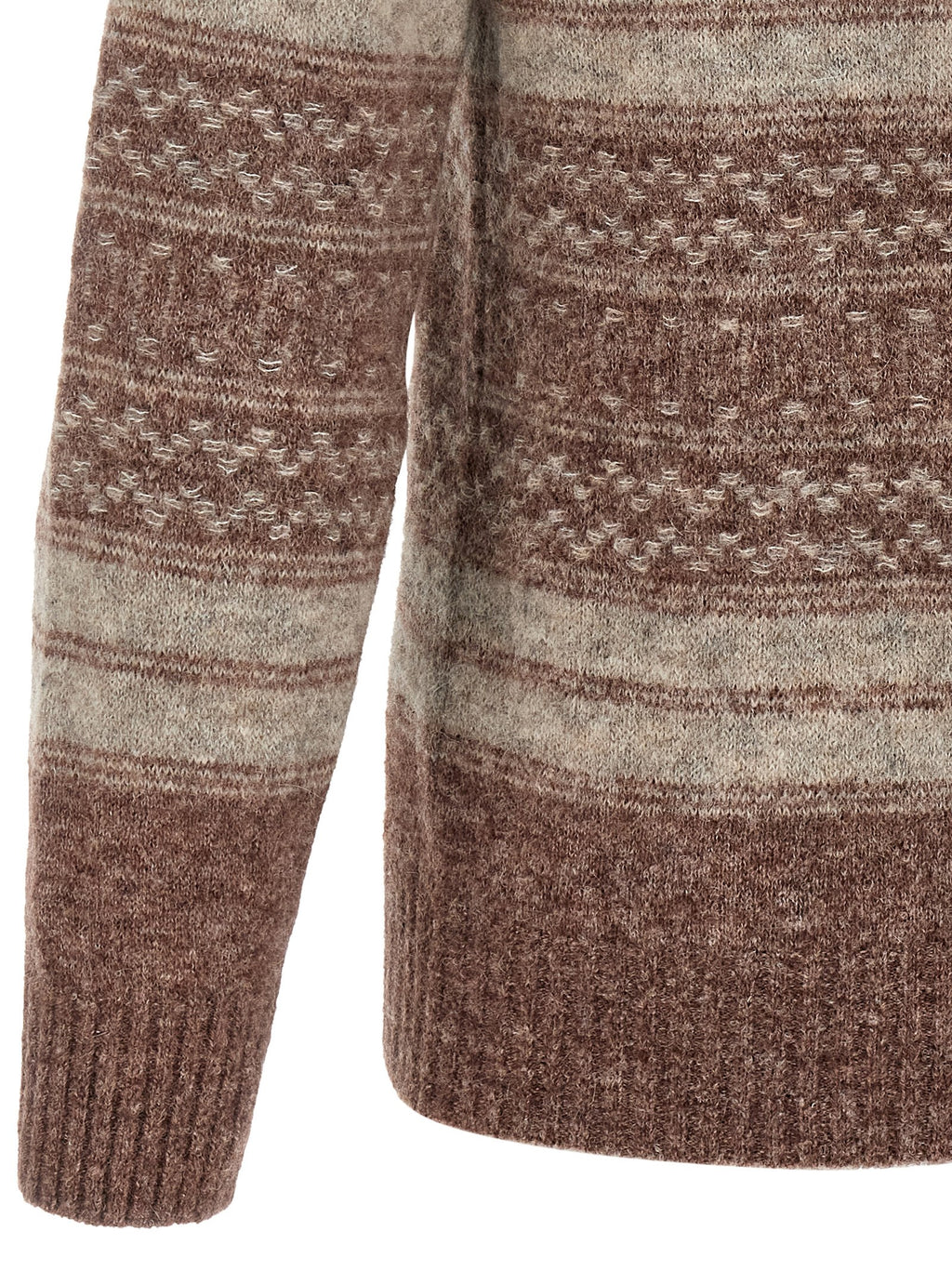Brunello Cucinelli Brown Alpaca Leather Cardigan