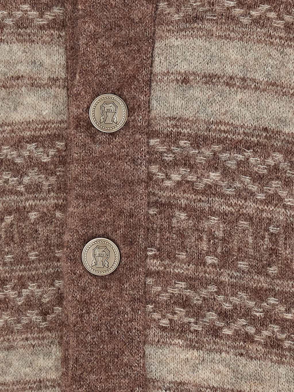 Brunello Cucinelli Brown Alpaca Leather Cardigan
