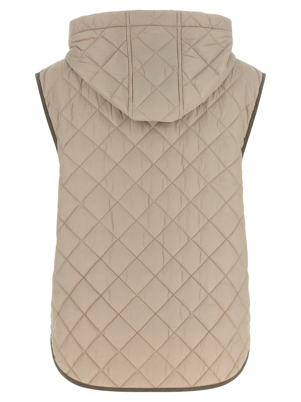 Brunello Cucinelli Beige Polyamide Sleeveless Jacket