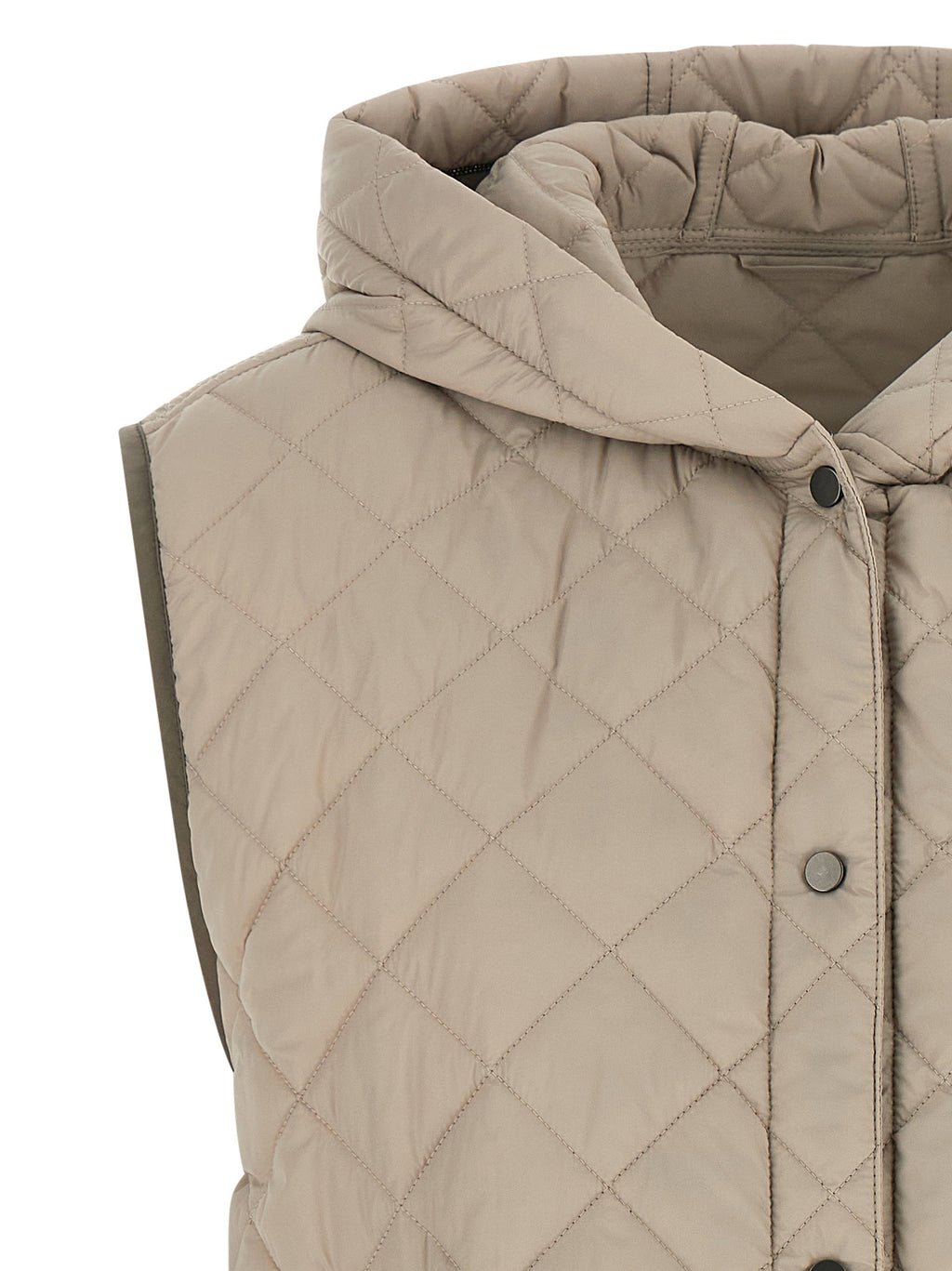 Brunello Cucinelli Beige Polyamide Sleeveless Jacket