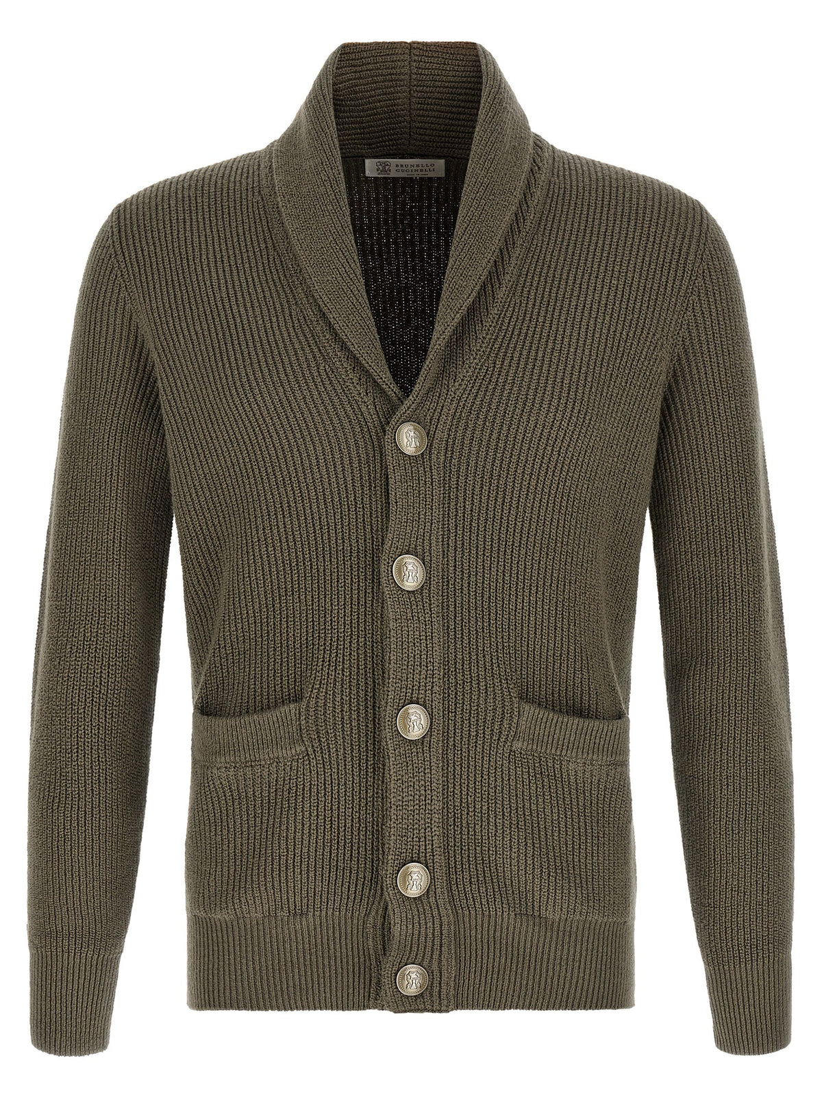 Brunello Cucinelli Bicolor Cotton Cardigan