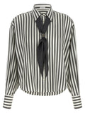 Brunello Cucinelli Bicolor Silk Blouse