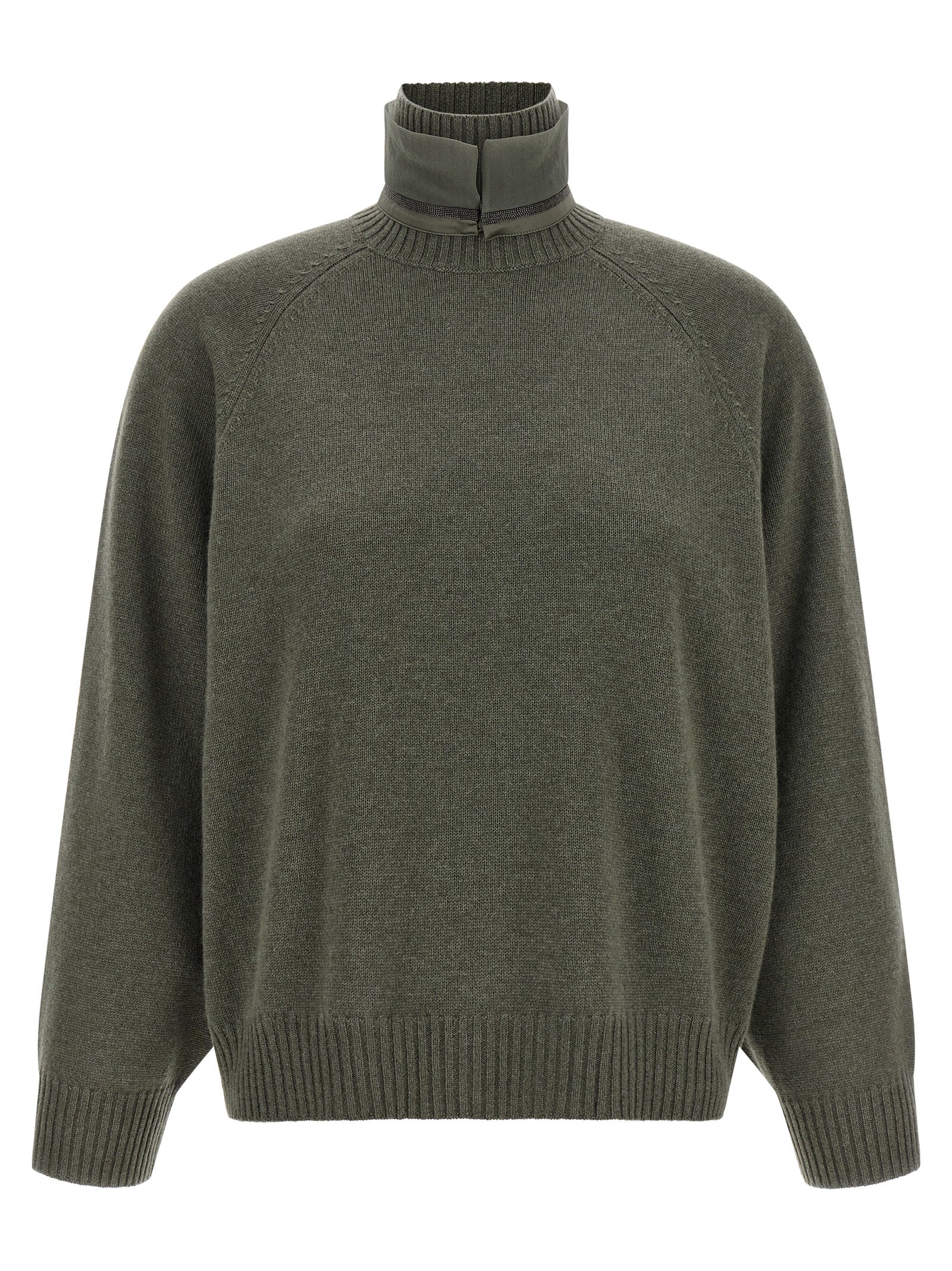 Brunello Cucinelli Bicolor Cashmere Cardigan