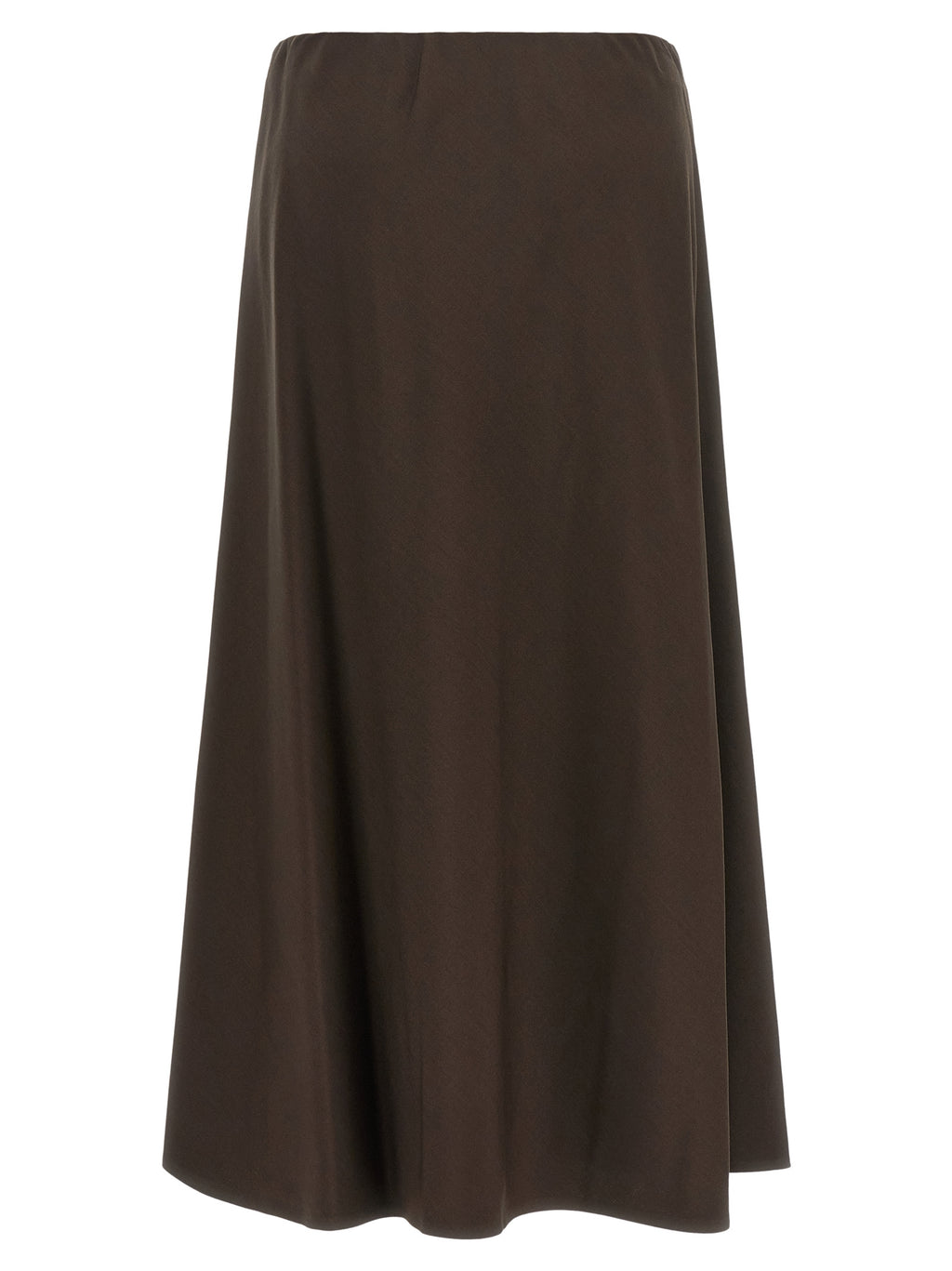 Brunello Cucinelli Brown Virgin Wool Midi Skirt