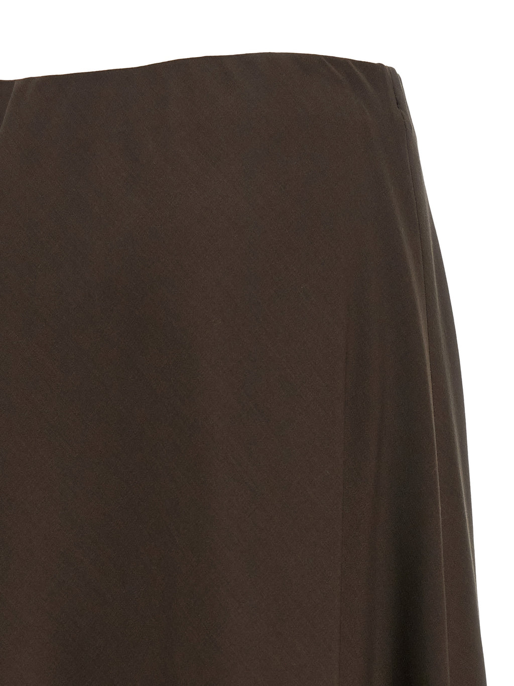 Brunello Cucinelli Brown Virgin Wool Midi Skirt