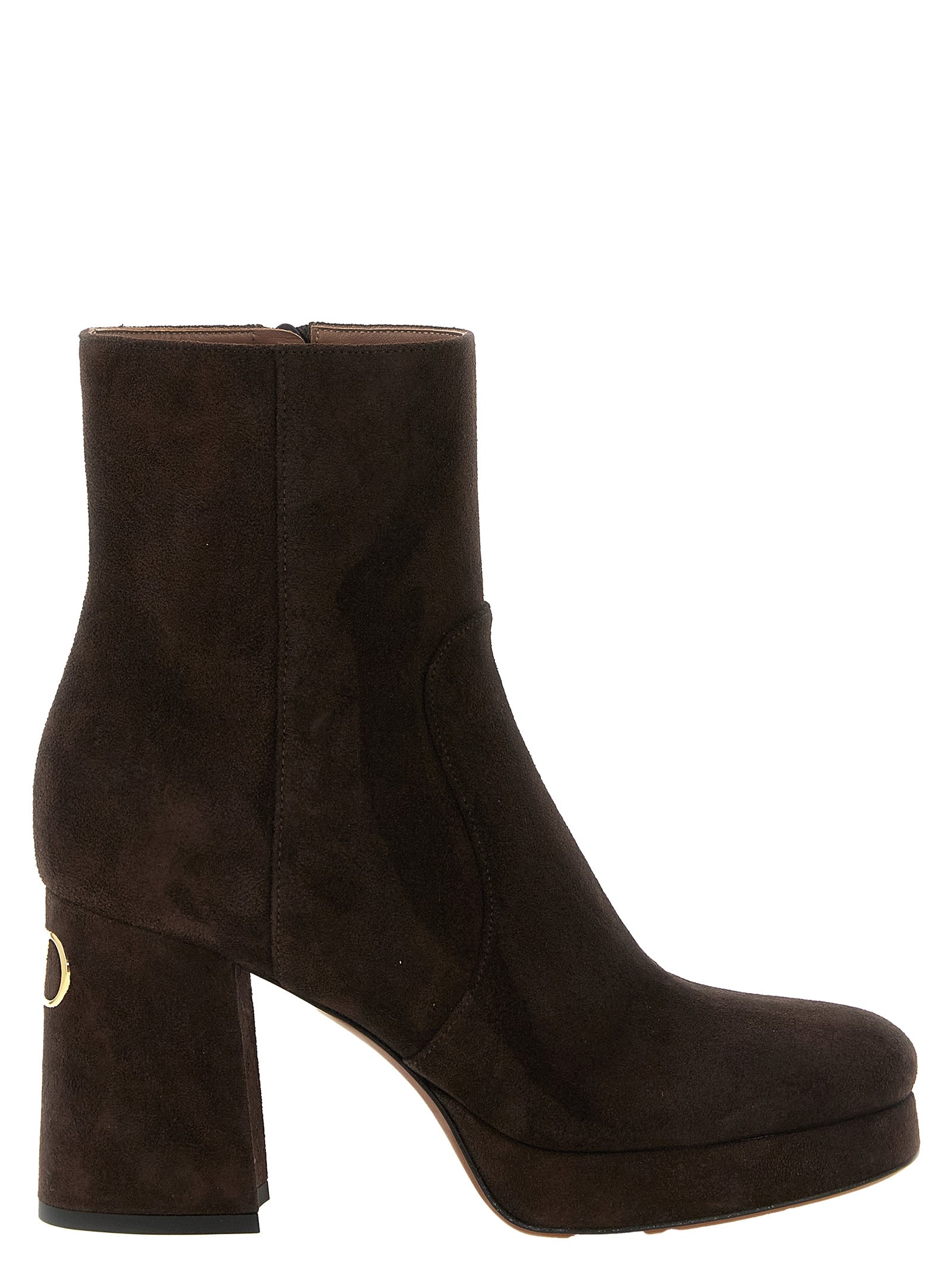 Valentino Garavani Brown Calfskin Ankle Boots