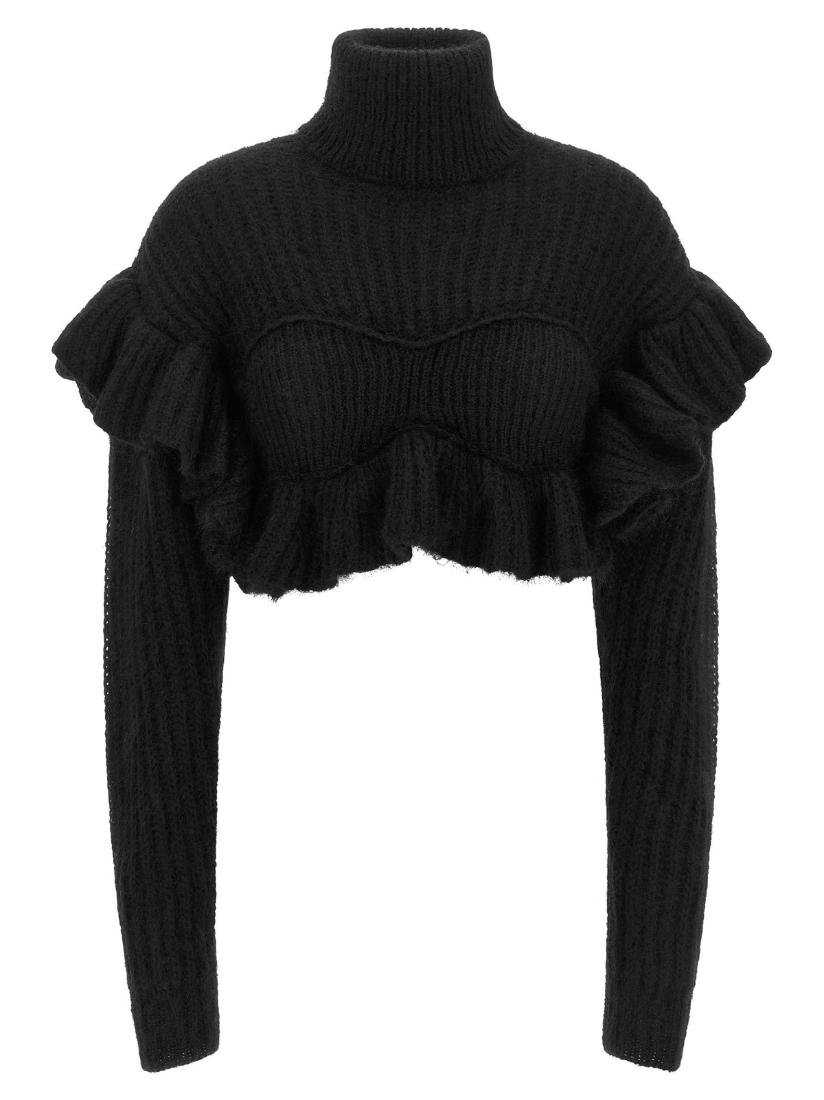 Elisabetta Franchi Black Mohair Cardigan