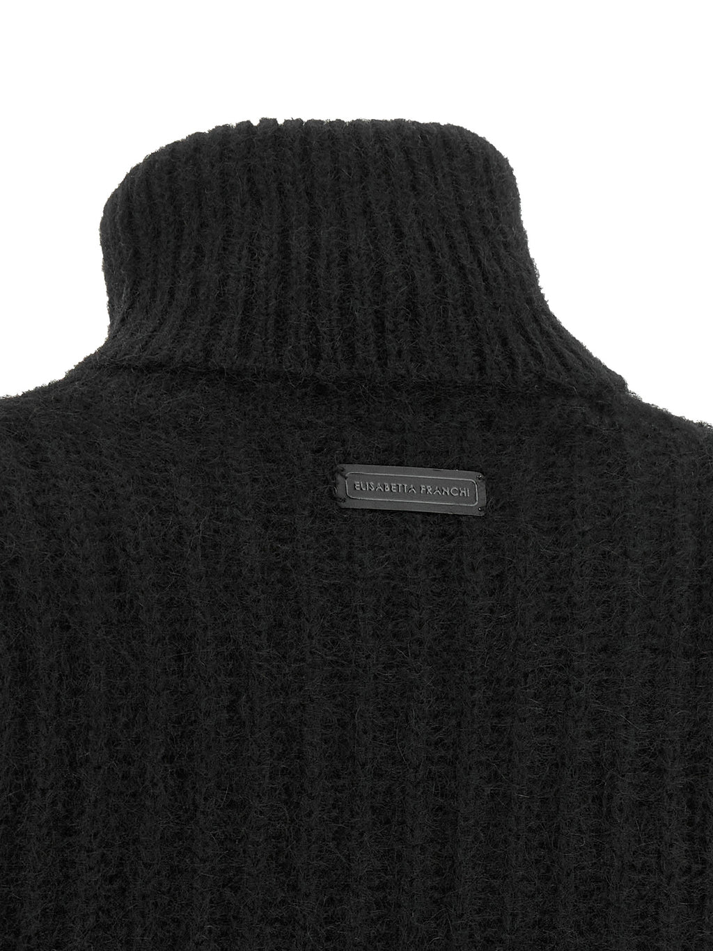 Elisabetta Franchi Black Mohair Cardigan