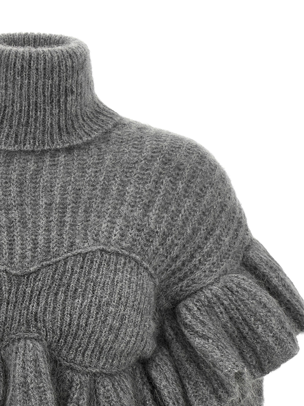 Elisabetta Franchi Gray Mohair Cardigan