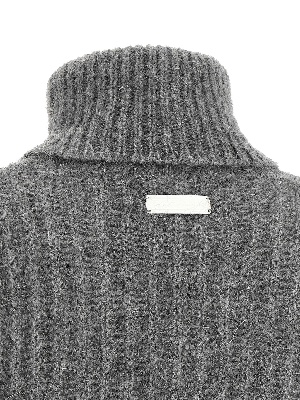 Elisabetta Franchi Gray Mohair Cardigan
