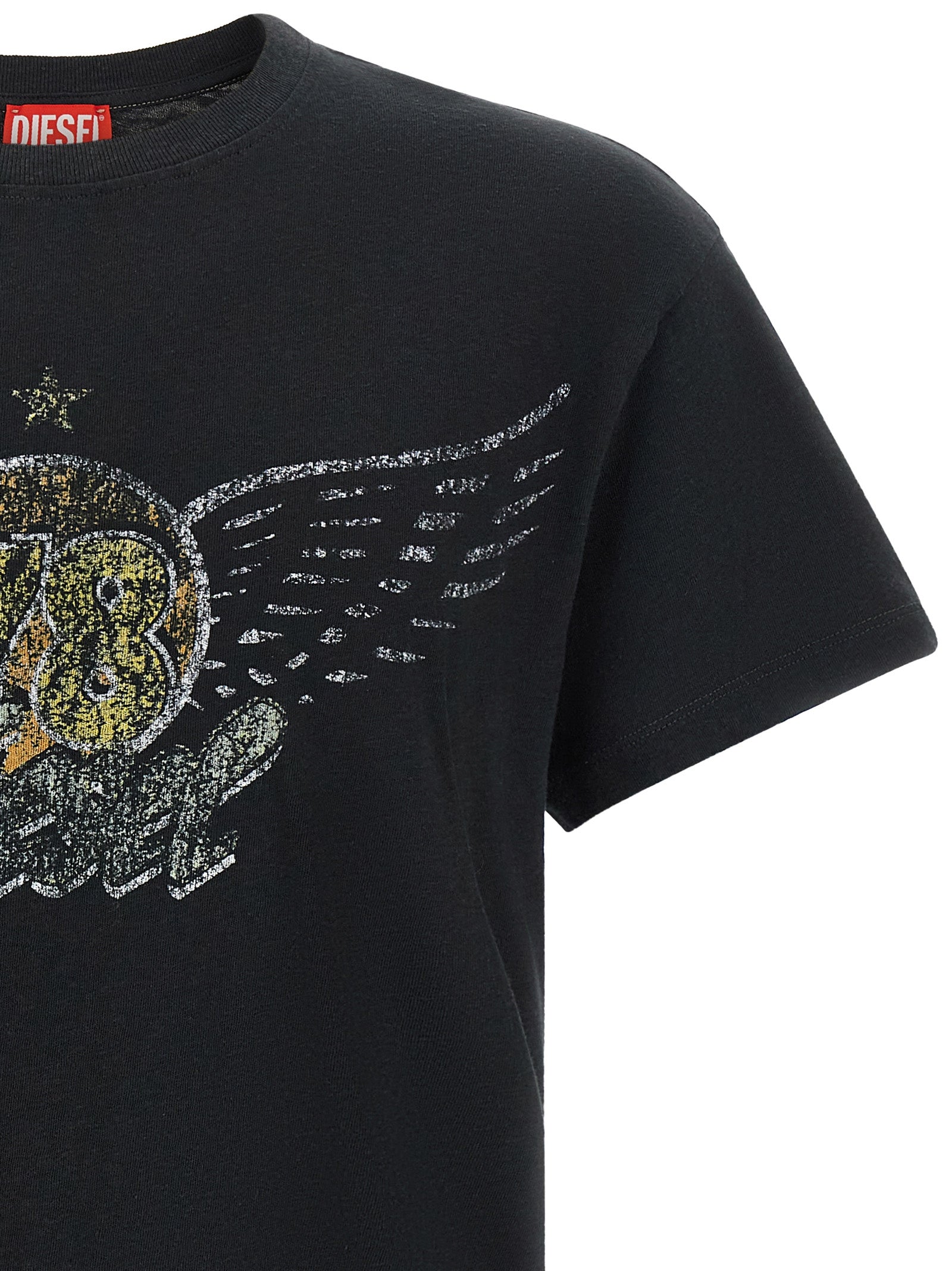 Diesel Black Cotton T-Shirt