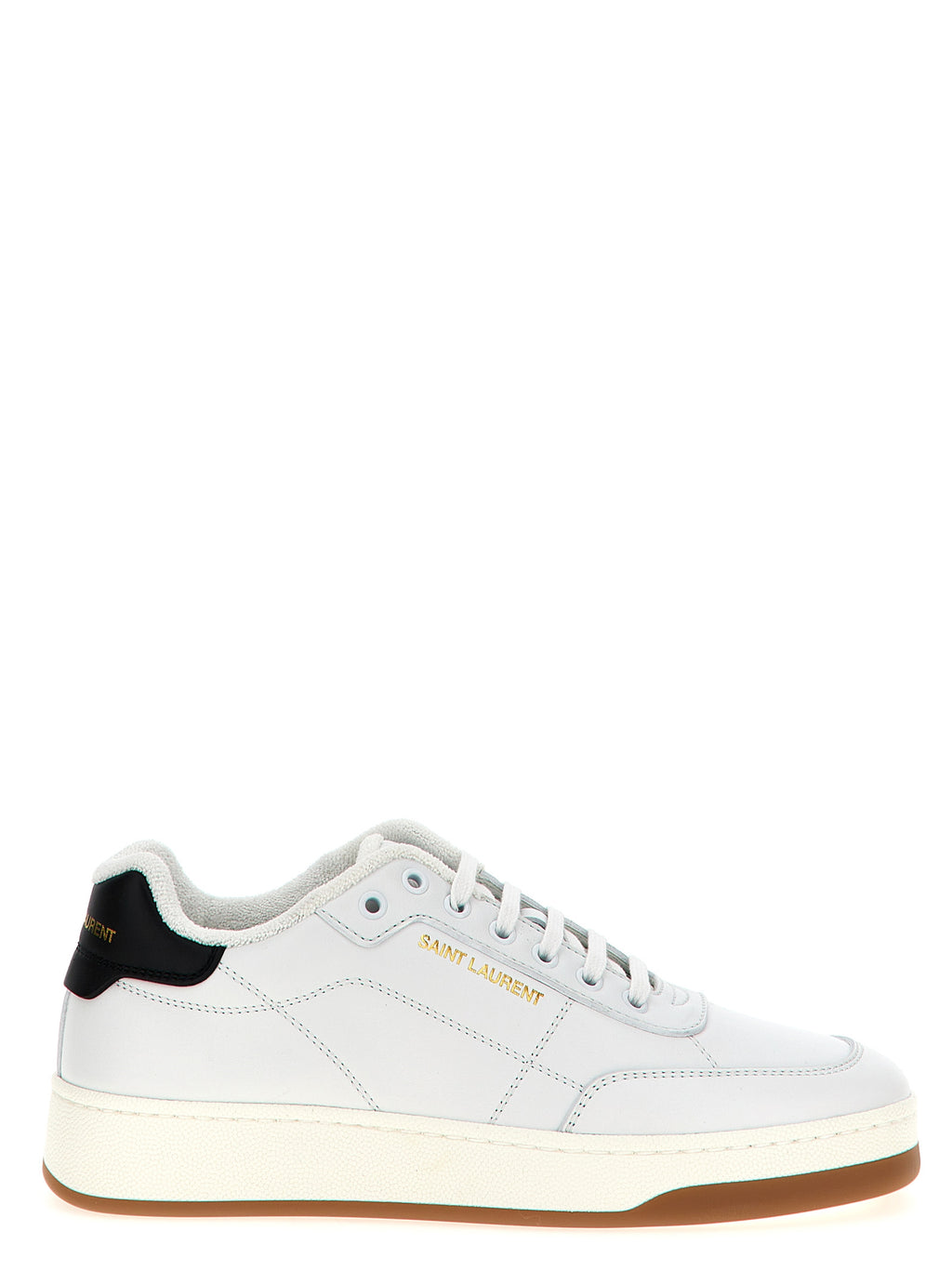 Saint Laurent Bicolor Leather Low Top Sneakers