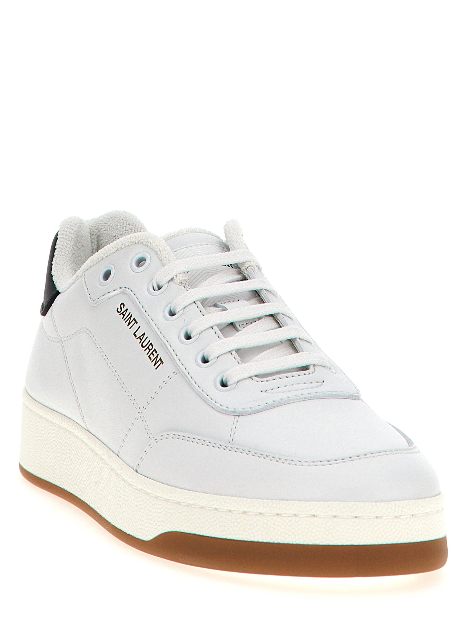 Saint Laurent Bicolor Leather Low Top Sneakers