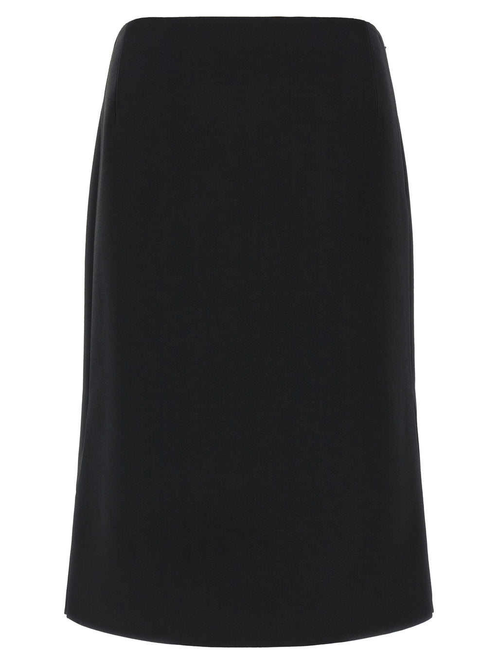 Fendi Black Wool Midi Skirt