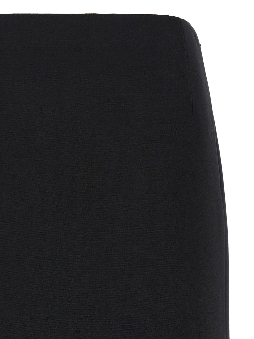 Fendi Black Wool Midi Skirt