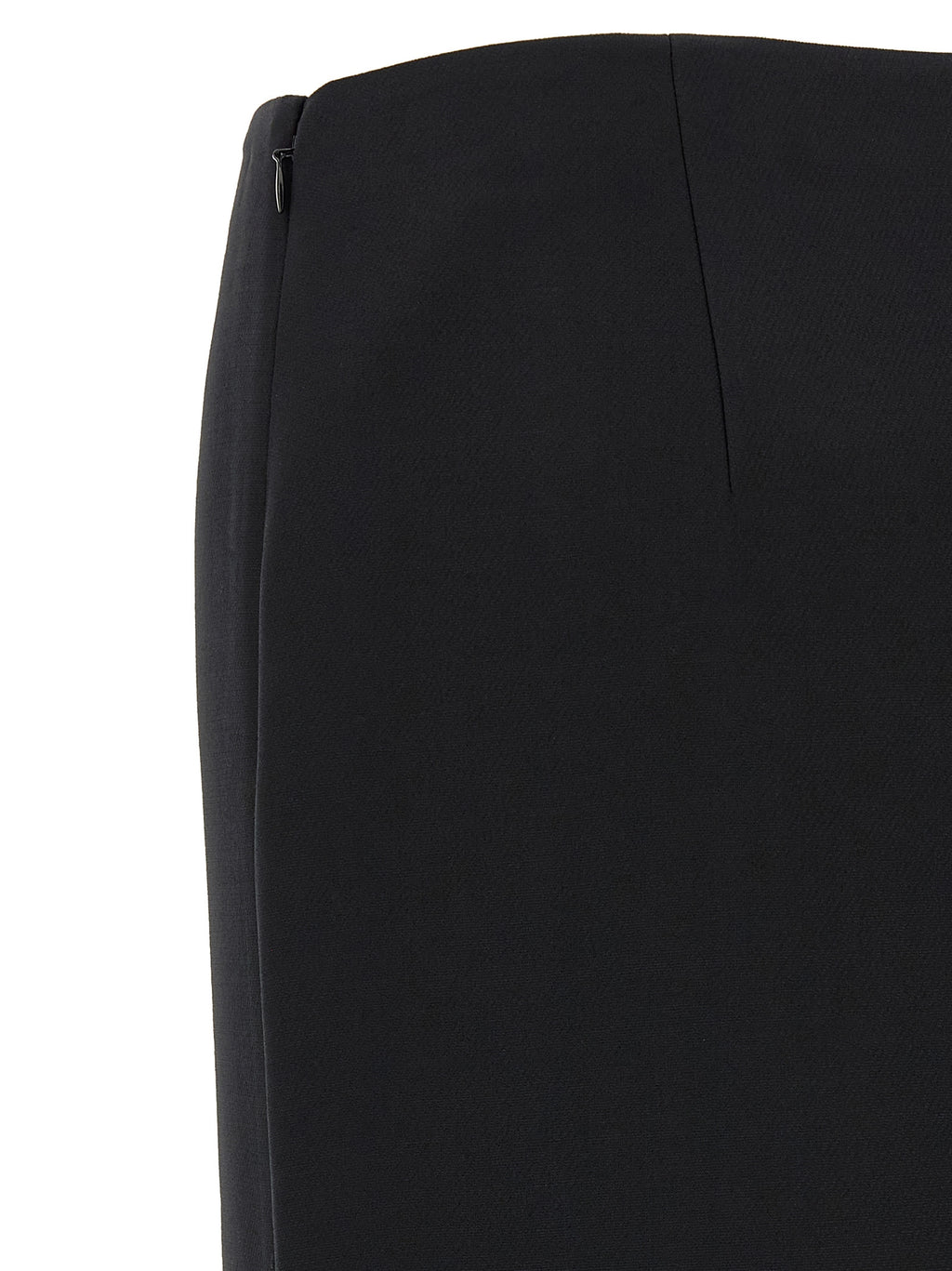Fendi Black Wool Midi Skirt