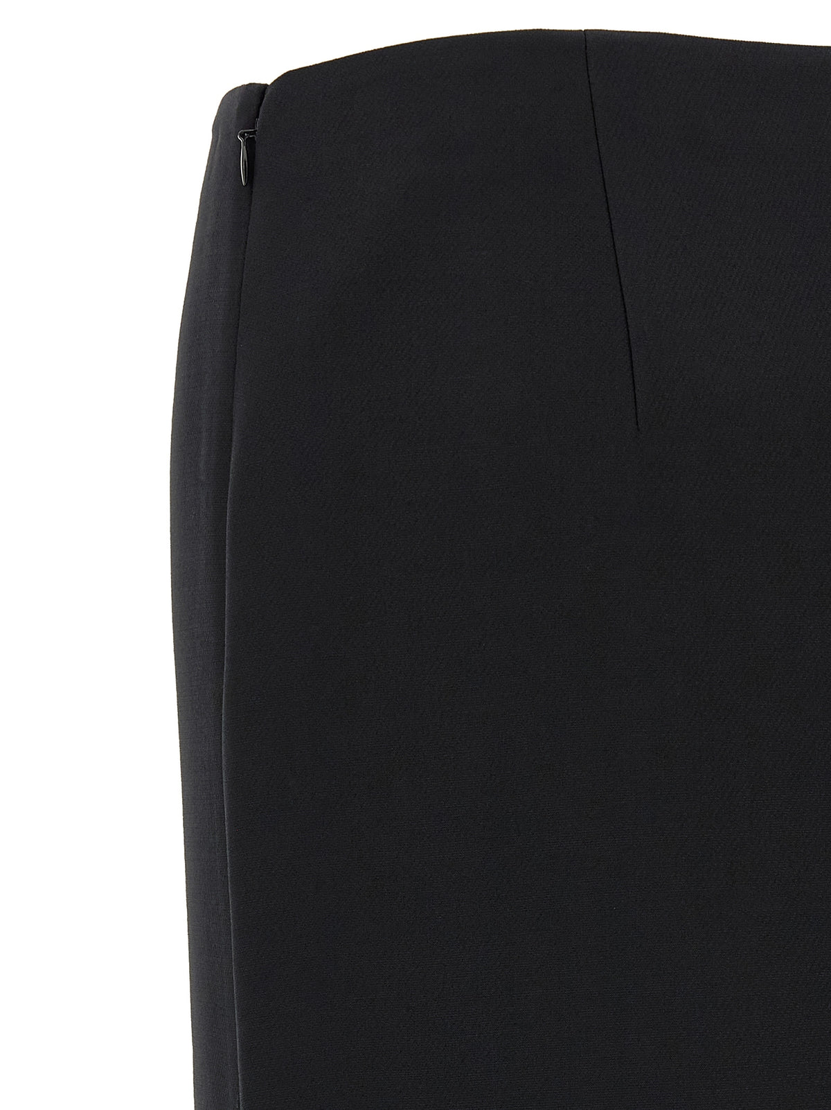 Fendi Black Wool Midi Skirt