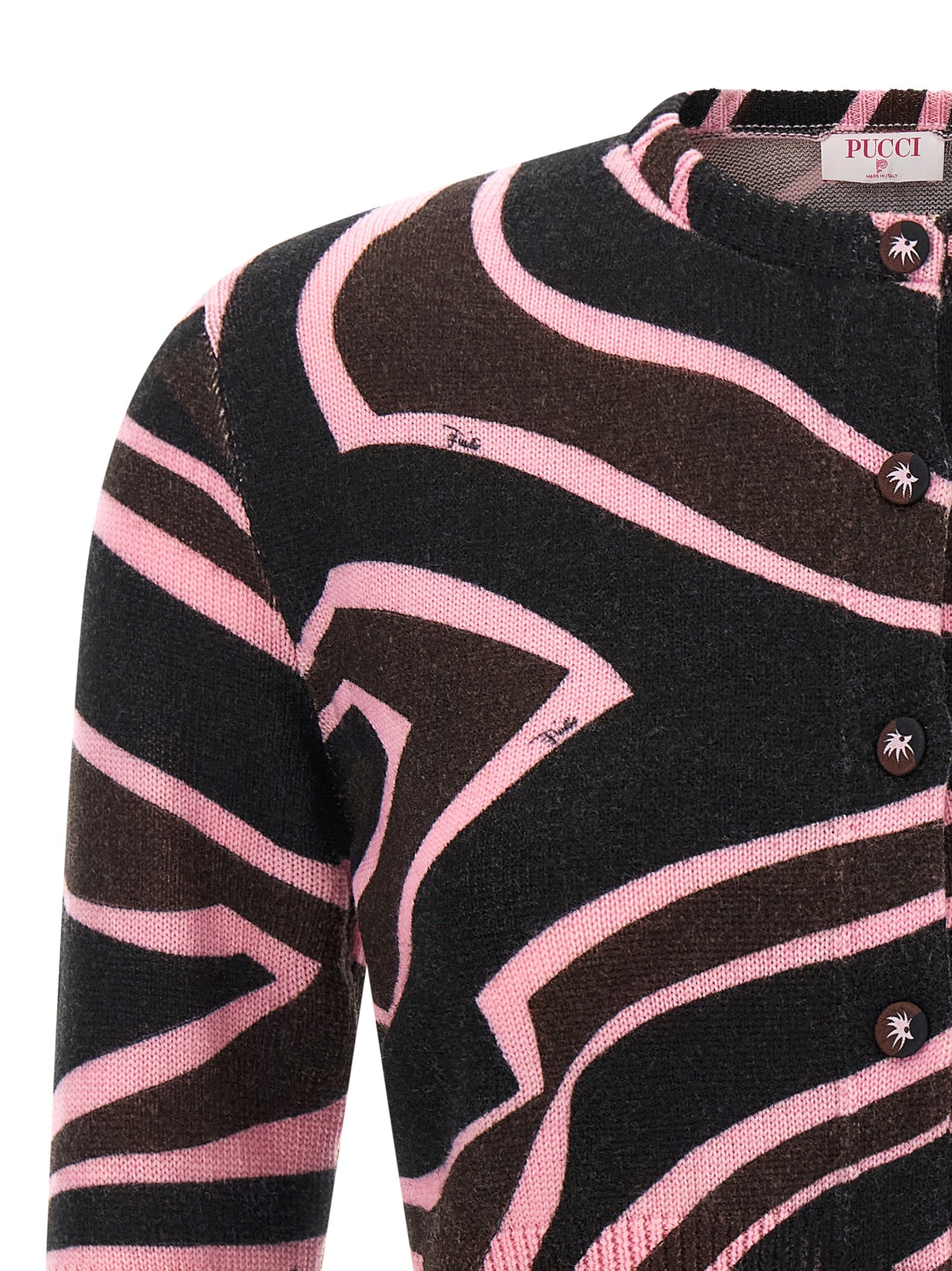 Emilio Pucci Multicolor Wool Cardigan