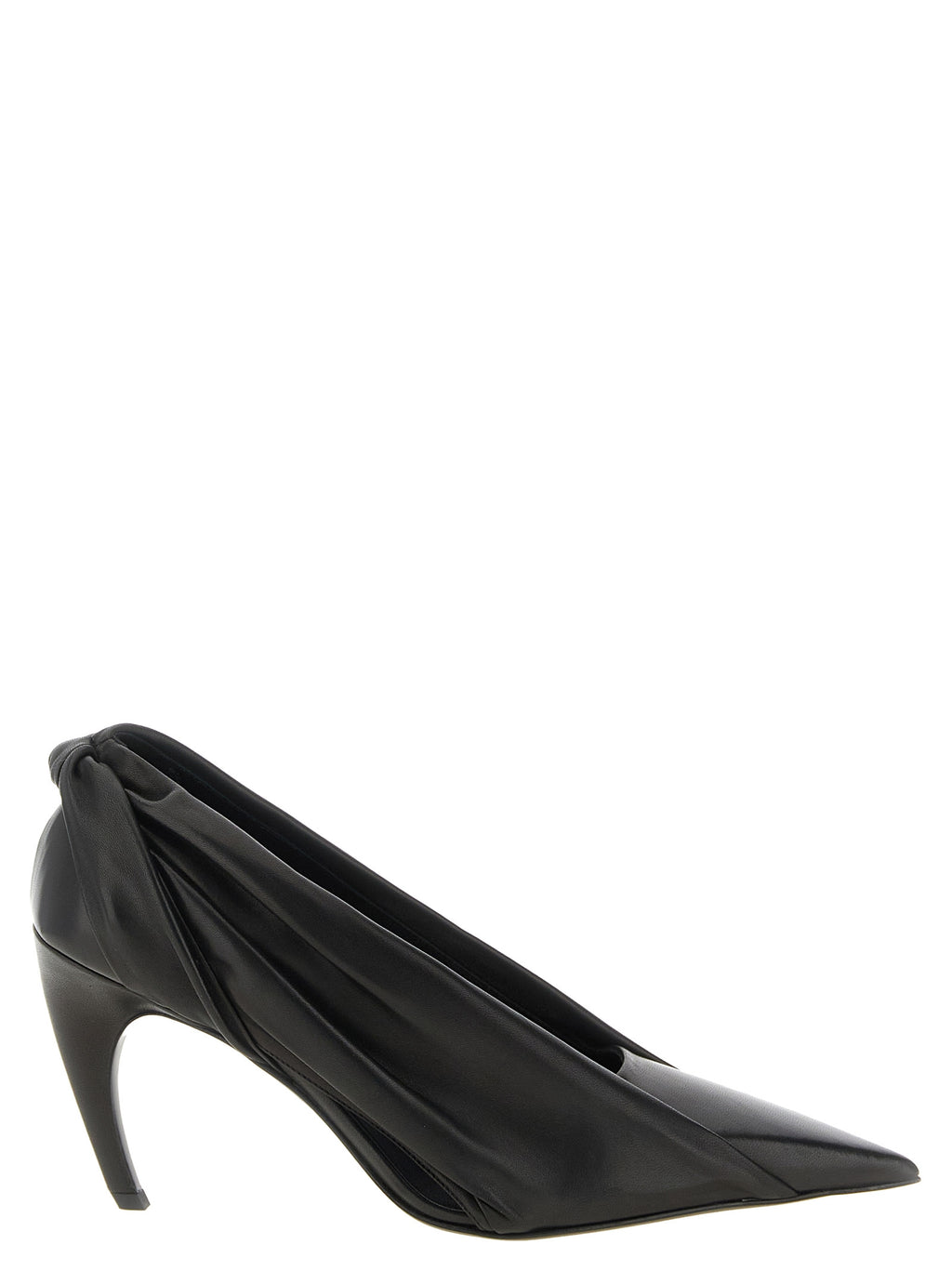 Khaite Black Calfskin High Heel Pumps