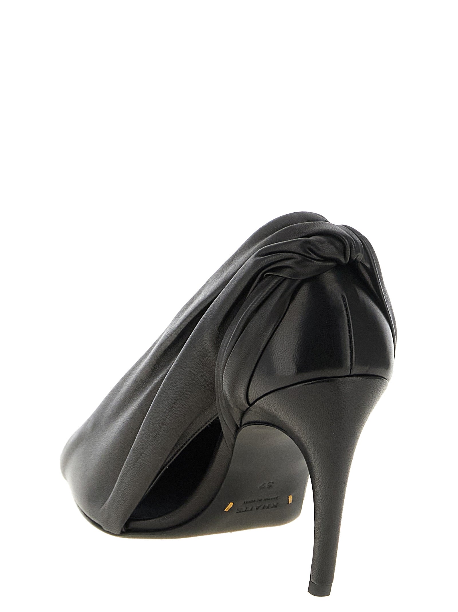 Khaite Black Calfskin High Heel Pumps