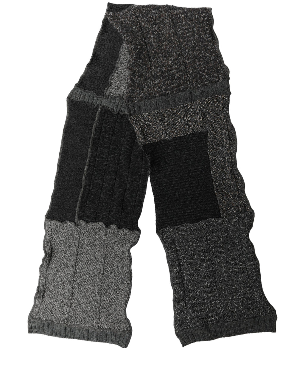 Dolce & Gabbana Multicolor Patchwork Wool Knit Shawl Scarf