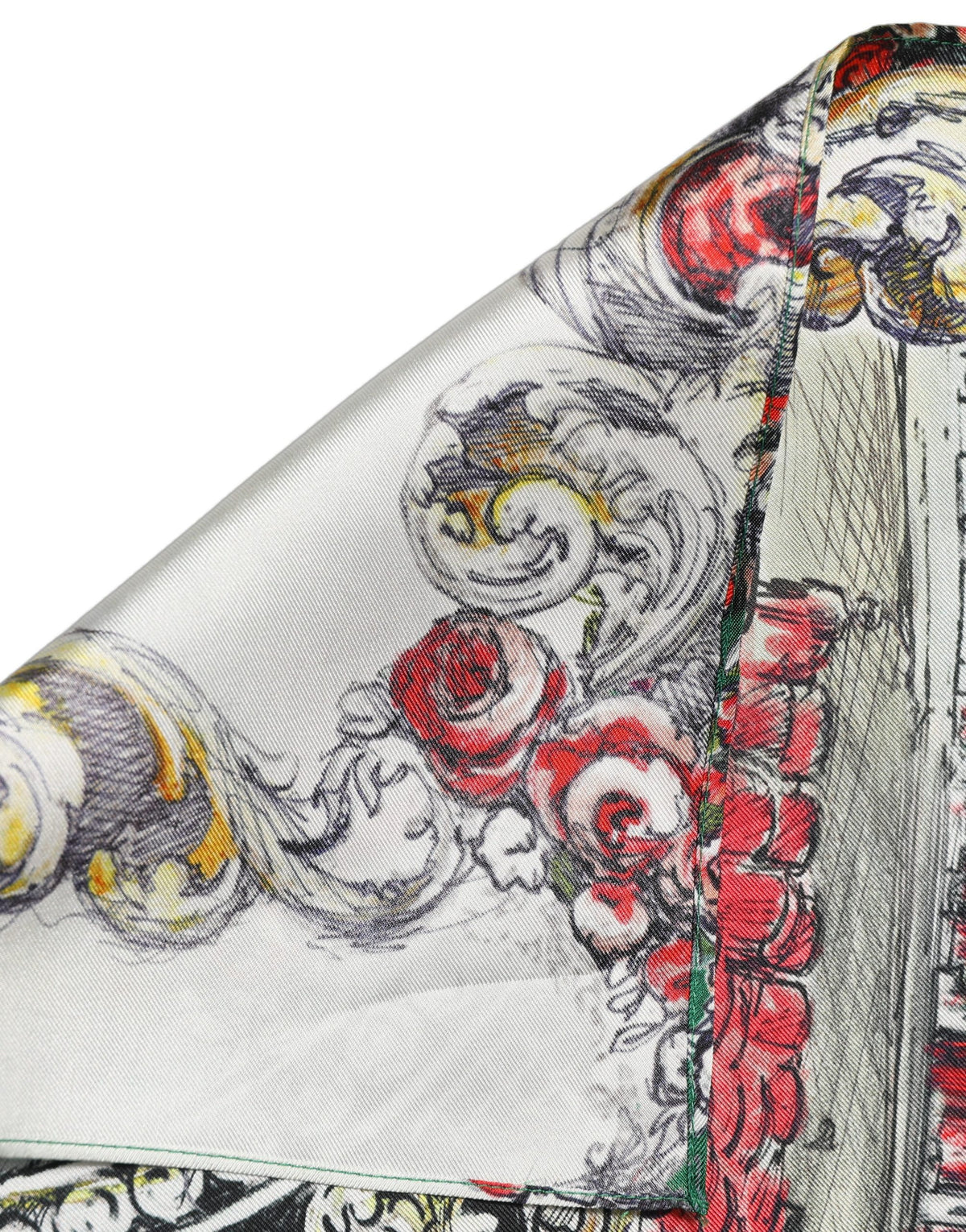 Dolce & Gabbana Multicolor Silk Printed Square Foulard Scarf