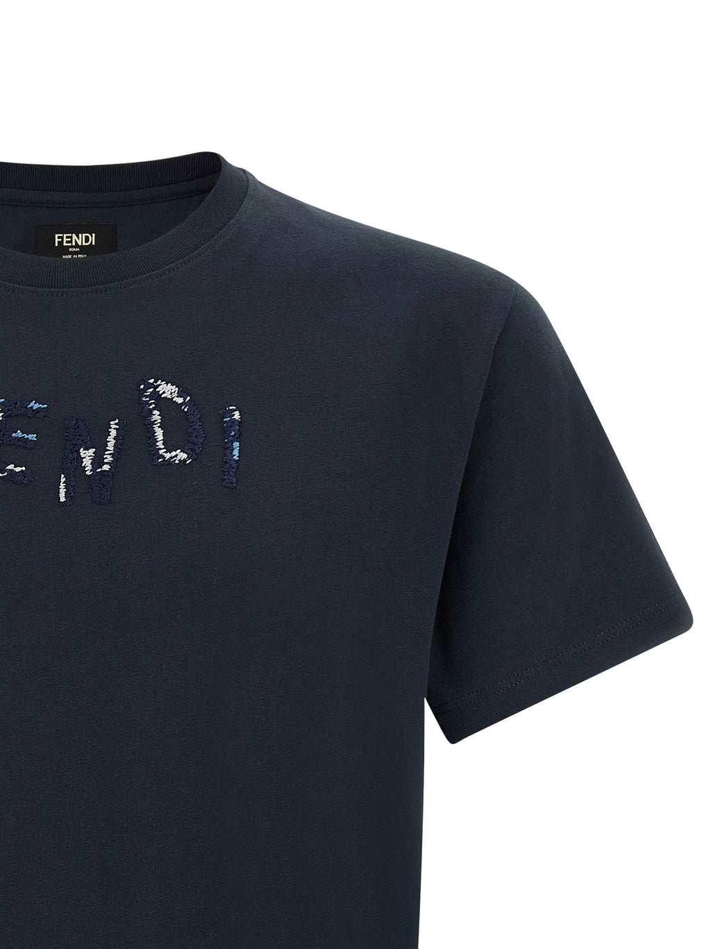 Fendi Blue Cotton T-Shirt