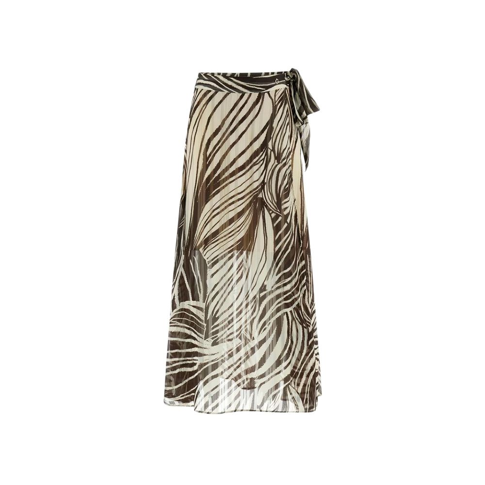 Guess Brown Polyester Long Skirt