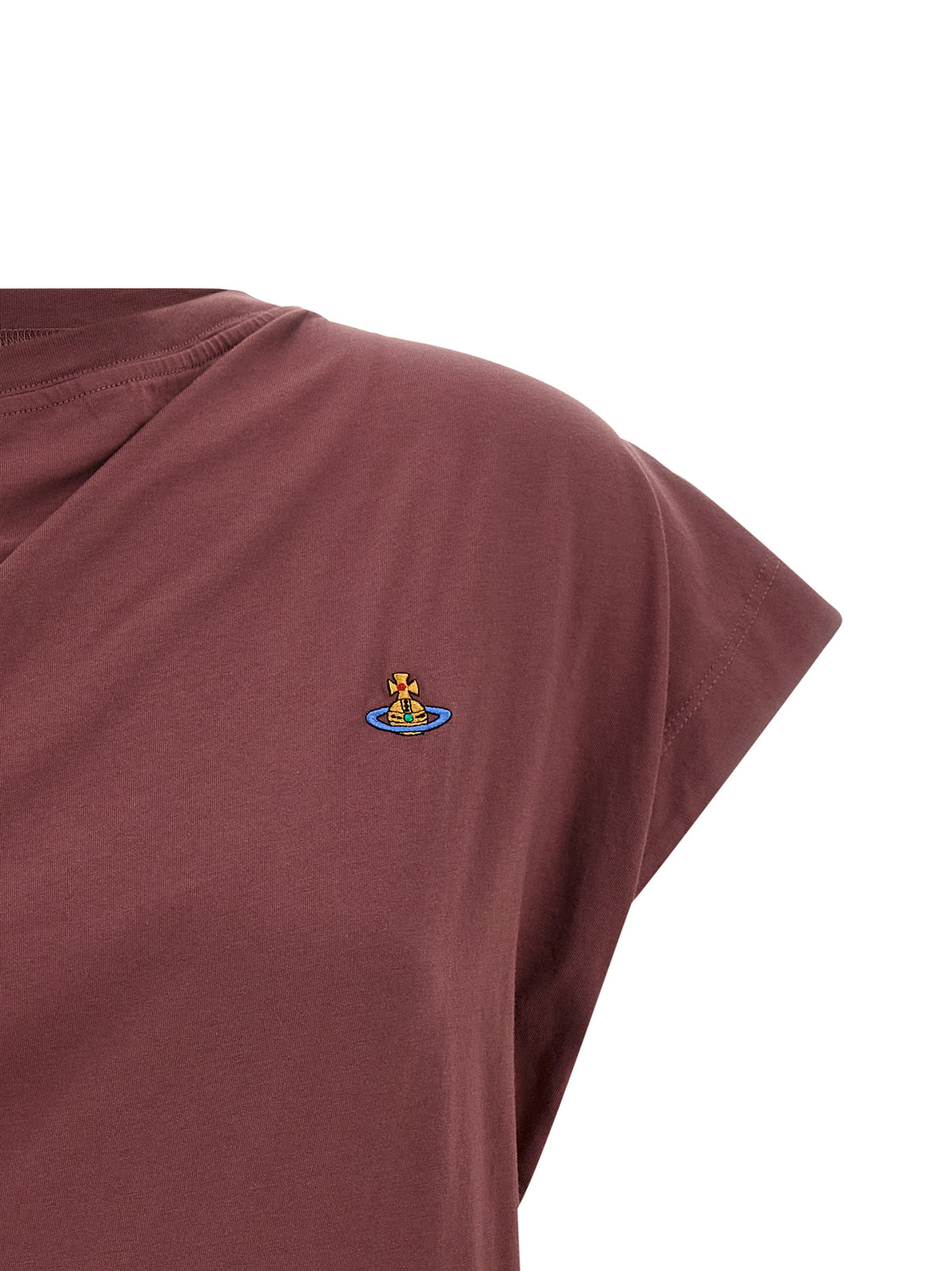 Vivienne Westwood Bordeaux Cotton Sleeveles T-Shirt