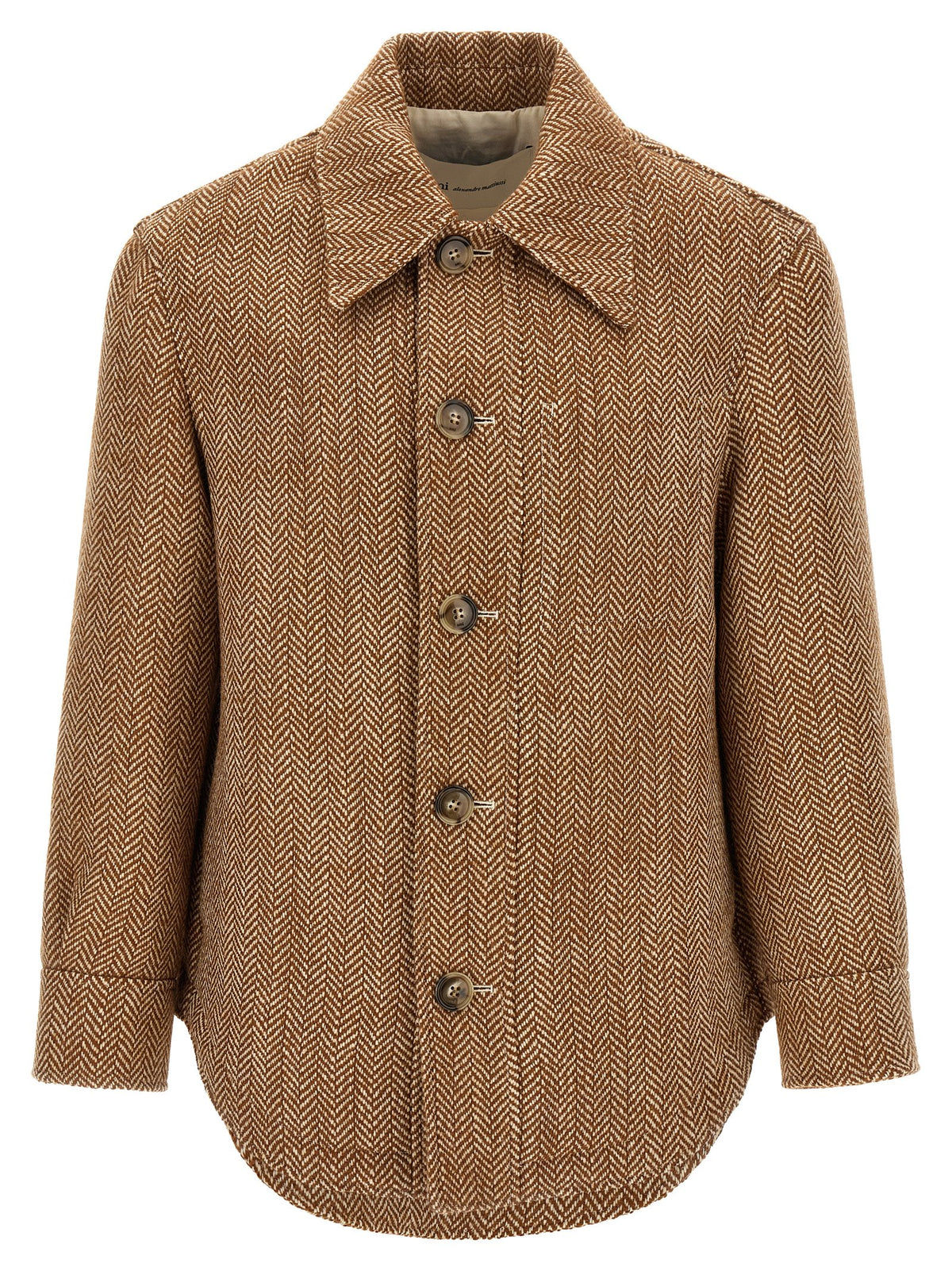 Ami Paris Brown Virgin Wool Jacket