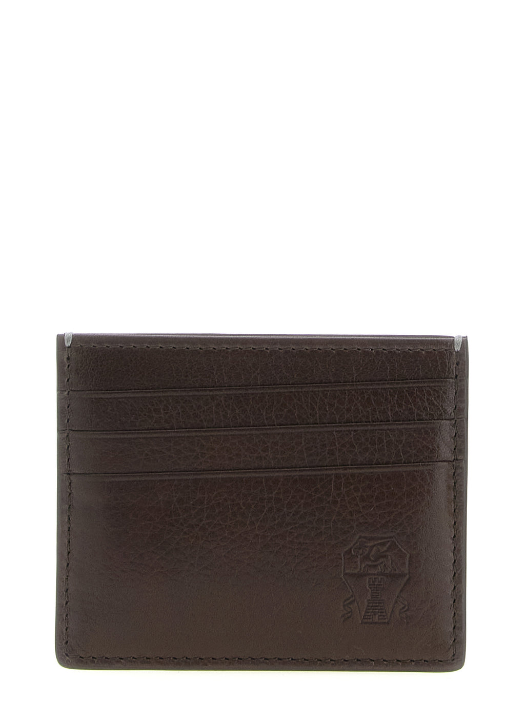 Brunello Cucinelli Brown Calfskin Cardholder