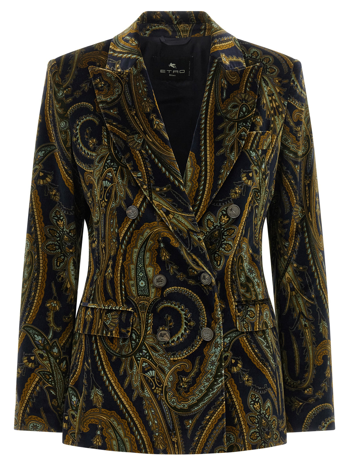 Etro Blue Cotton Blazer