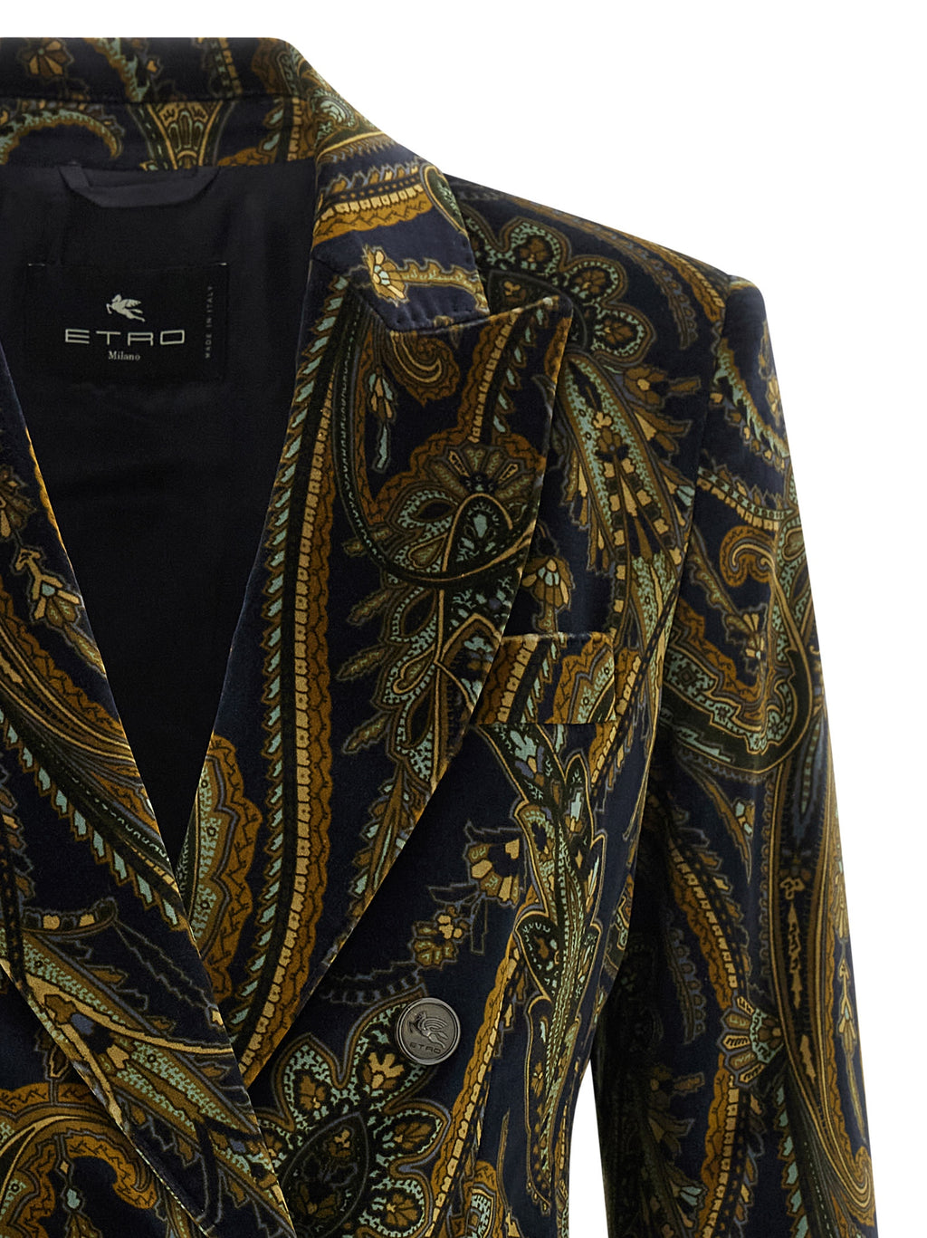 Etro Blue Cotton Blazer