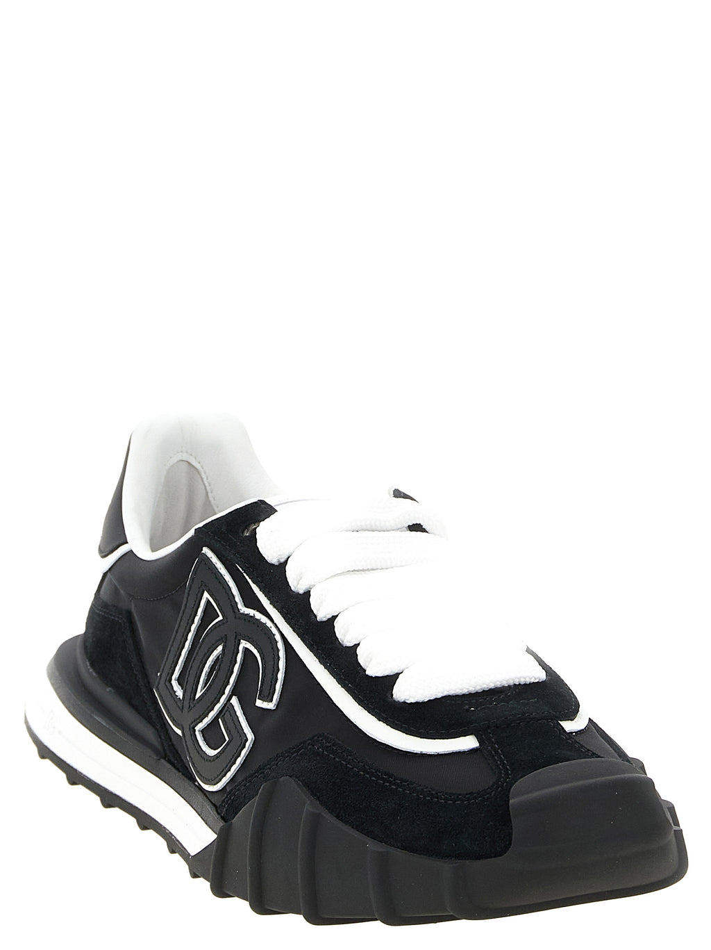 Dolce & Gabbana Black Polyamide Athletic Sneakers