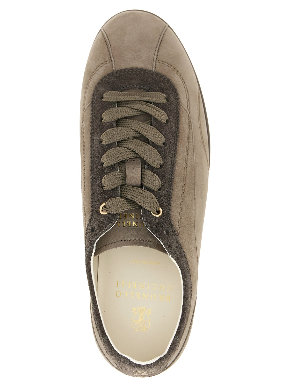 Brunello Cucinelli Gray Calfskin Low Top Sneakers