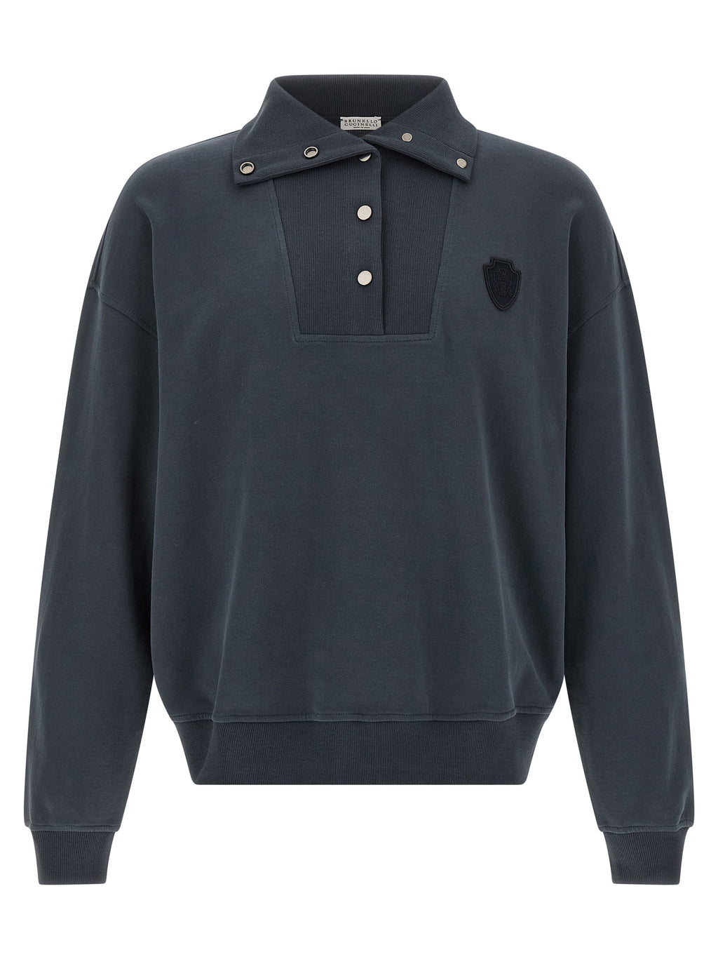 Brunello Cucinelli Blue Cotton Sweatshirt