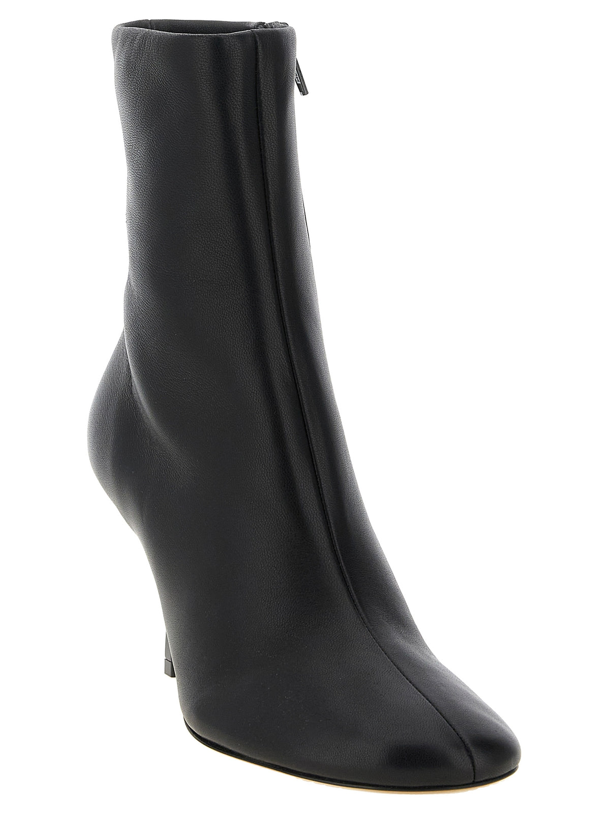 Jacquemus Black Lamb Leather Ankle Boots