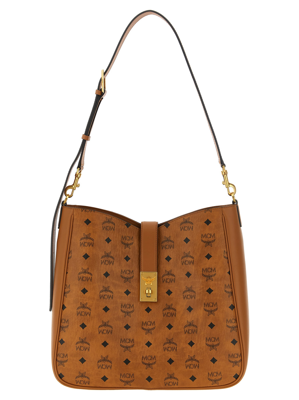 MCM Brown Polyethylene Shoulder Bag