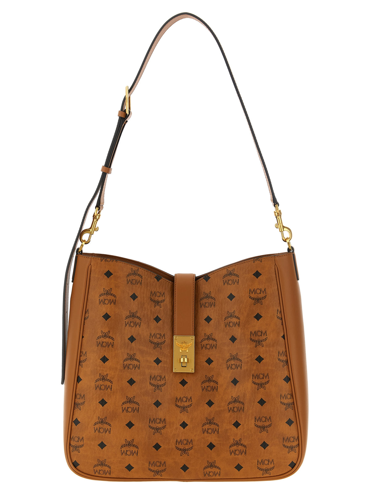 MCM Brown Polyethylene Shoulder Bag