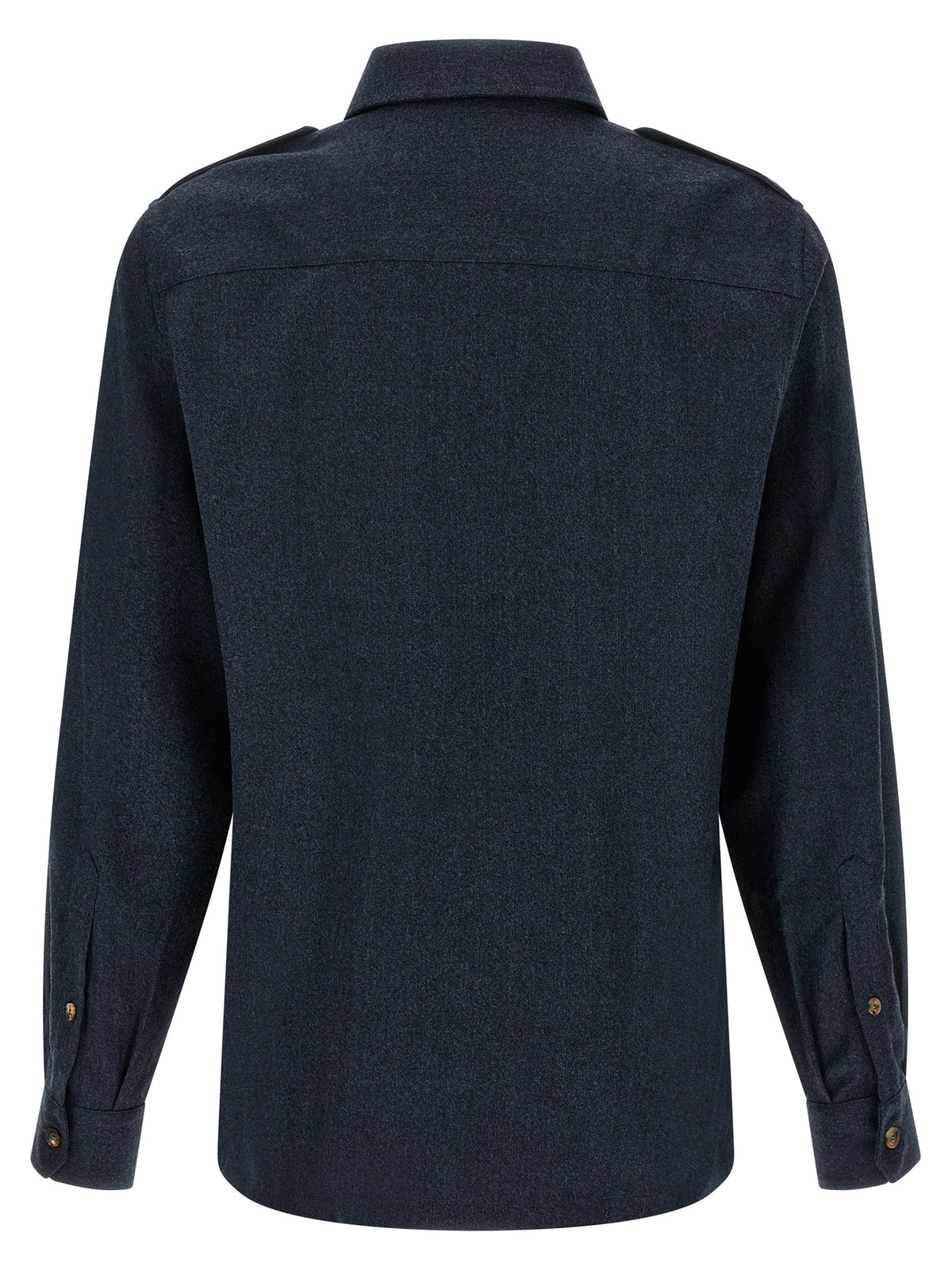 Brunello Cucinelli Blue Virgin Wool Blouse