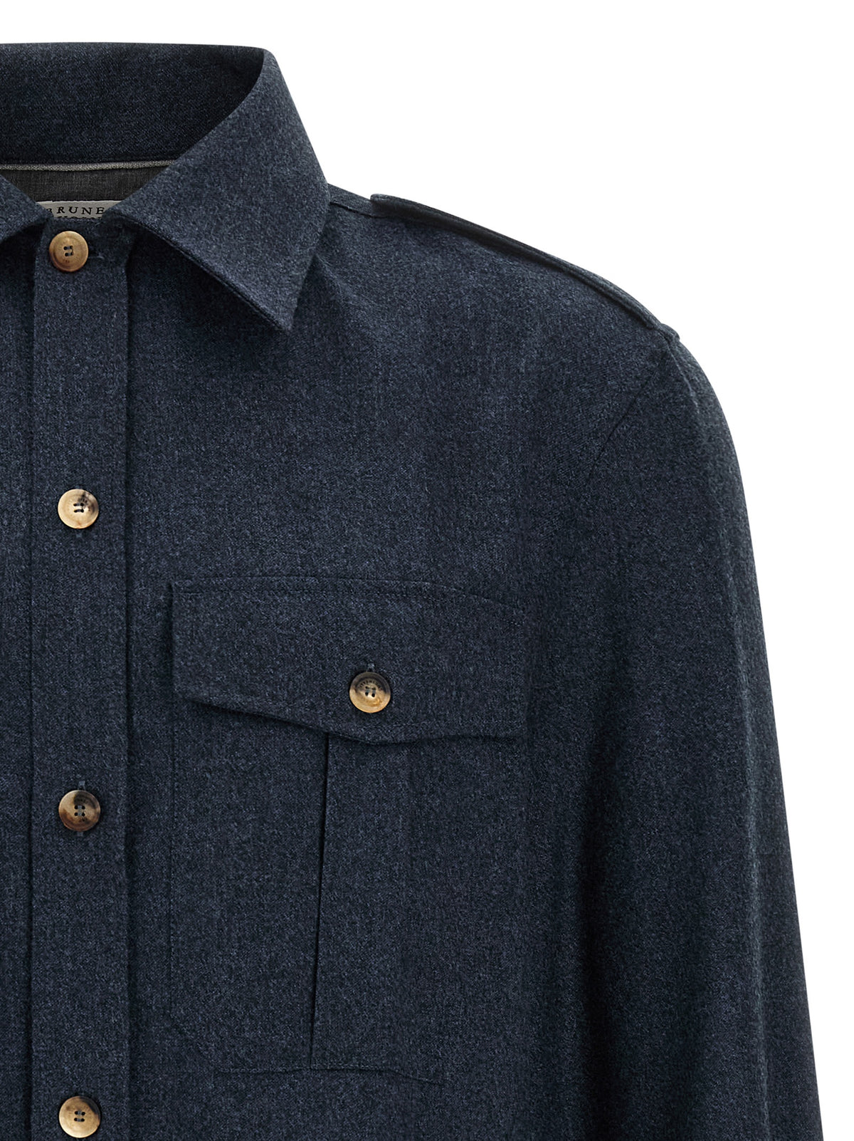Brunello Cucinelli Blue Virgin Wool Blouse
