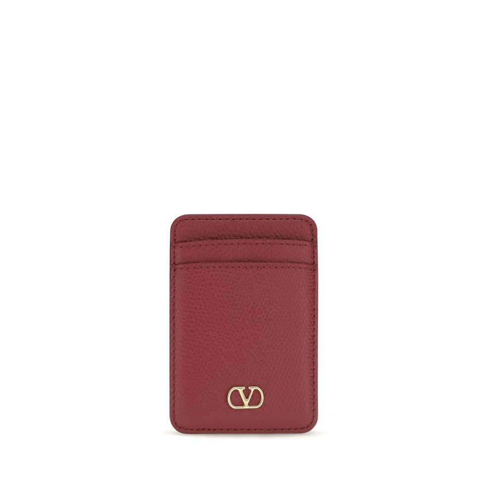 Valentino Garavani Red Calf Leather Bos Taurus Wallet