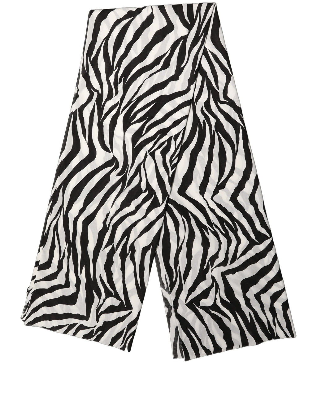Dolce & Gabbana Black White Zebra Cotton Lace Stole Scarf