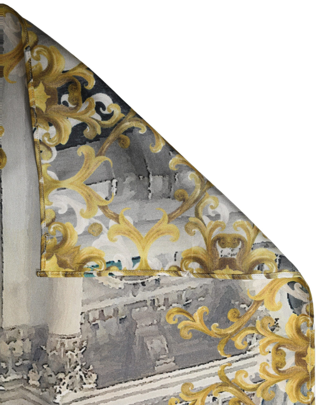 Dolce & Gabbana Multicolor Printed Silk Square Foulard Scarf